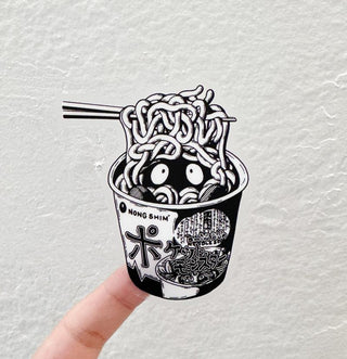 Tangela Ramen - Vinyl Sticker (Clear)