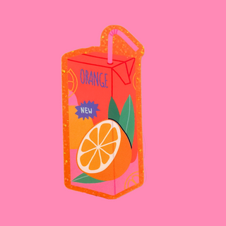 Orange Juice Box - Vinyl Sticker