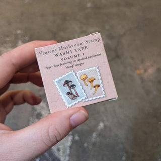 Vintage Mushroom Stamp Washi Tape Vol 1-Stash World