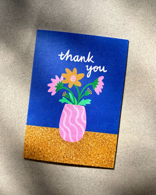 Thank You Vase - Greeting Card