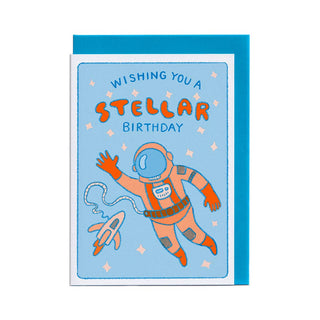 Stellar Birthday - Greeting Card (Risograph)
