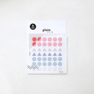 Plain.02: Bright Shapes - Transparent Sticker Sheet (3 Pack)