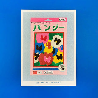 Package of Pansy Seeds - Risograph Print