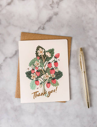 Thank You - Strawberries Greeting Card