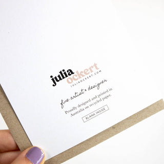 Retro Pink Bath - Greeting Card