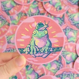 Froggy Friend Vinyl Sticker