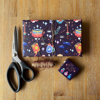 A Witches Cabin Single Wrapping Paper Sheet