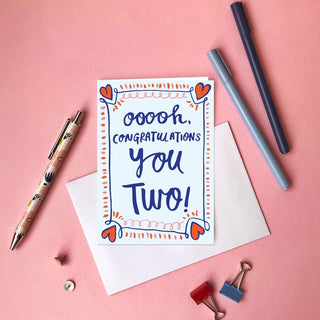 Ooooh, Congratulations You Two! - Greeting Card