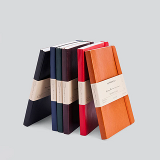 A5 Journal (Signature Series) - Vegan Leather Cover - Ruled, Square Grid or Blank