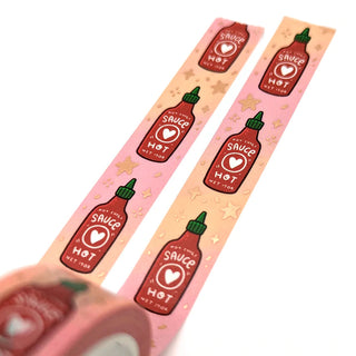 Hot Sauce Washi Tape (Rose Gold Foil)-Stash World