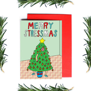 Merry Stress-mas - Christmas Card-Stash World