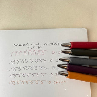 Sarasa Clip Nano 5 Colour Pen Set - Vintage-Stash World