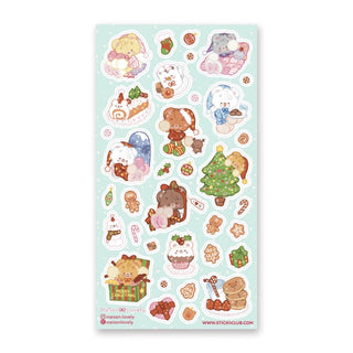 Snuggly Winter Bears - Sticker Sheet