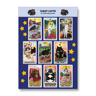 Cat Sticker Sheets: Tarot #2