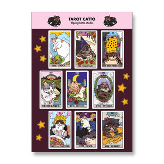 Cat Sticker Sheets: Tarot #1