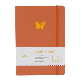 Butterfly A5 Dot Grid Journal - Burnt Orange
