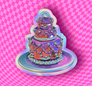 Chrome Cake - Vinyl Sticker (Holographic)