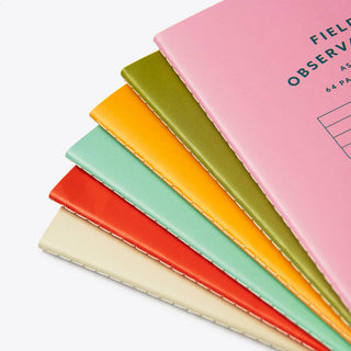 Lined Stitched Notebook - A5 Pink