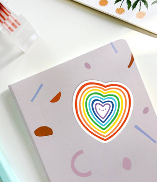 Rainbow Heart - Vinyl Sticker