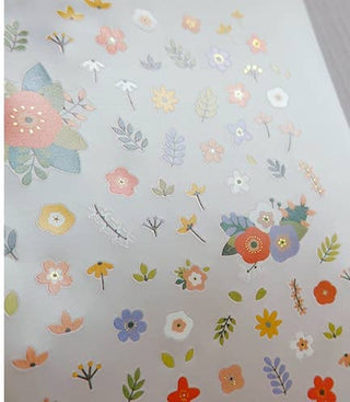 1070: Flowery - Sticker Sheet (Nail Stickers)-Sticker Sheets-Stash World