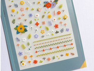 1070: Flowery - Sticker Sheet (Nail Stickers)-Sticker Sheets-Stash World