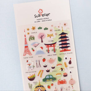 1082: Daily in Tokyo - Sticker Sheet-Sticker Sheets-Stash World