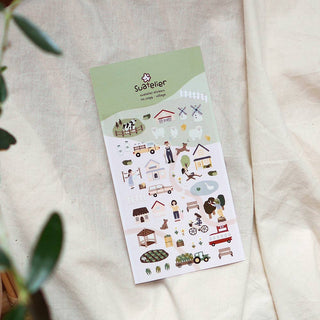 1099: Village - Sticker Sheet-Sticker Sheets-Stash World