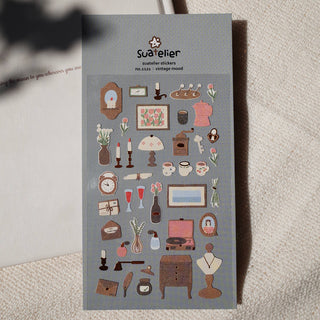 1121: Vintage Mood - Sticker Sheet-Sticker Sheets-Stash World