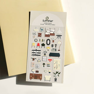 1131: Mid-century Modern - Sticker Sheet-Sticker Sheets-Stash World