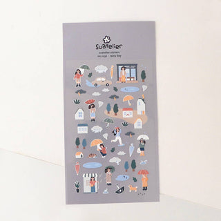 1132: Rainy Day - Sticker Sheet-Sticker Sheets-Stash World