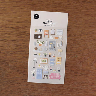 1161: Vintage House - Sticker Sheet-Sticker Sheets-Stash World