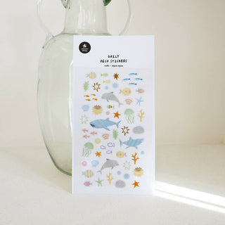 1182: Aqua Aqua - Sticker Sheet-Sticker Sheets-Stash World