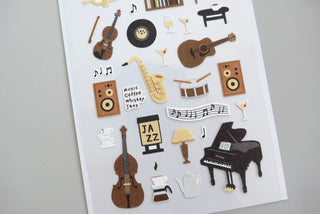 1189: Jazz cafe - Sticker Sheet-Sticker Sheets-Stash World
