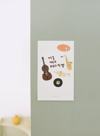 1189: Jazz cafe - Sticker Sheet-Sticker Sheets-Stash World
