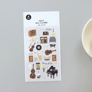 1189: Jazz cafe - Sticker Sheet-Sticker Sheets-Stash World