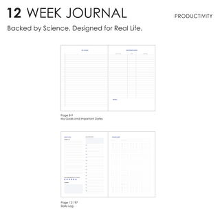 12-Week Productivity Journal - A5 Paperback-Notebooks-Stash World