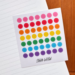 Small Coloured Dot Stickers - 7mm
