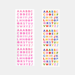 Mini Alphabet (Rainbow) - Pearly Stickers