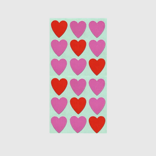 Pink and Red Hearts - Paper Stickers