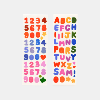 Letters and Numbers - Pearly Stickers
