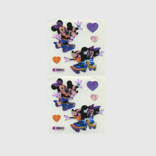 Mickey and Minnie on Skateboards - Pearly Stickers