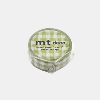 MT deco Washi Tape - Gingham Check (Pink, Green or Blue)