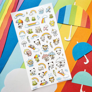 Rainbow Rain Parade - Sticker Sheet