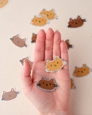 Ginger Cat - Vinyl Sticker (Holographic)