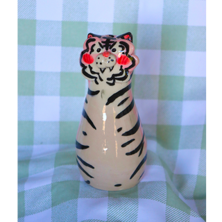 Tall Pink Tiger - Ceramic Vase