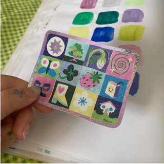 Digi Collage V1 - Glitter Sticker