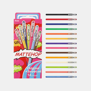 Pentel Mattehop Gel Pens - Original + Sweet Set (14 colours)