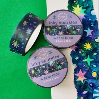 Inky Sparkles - Washi Tape