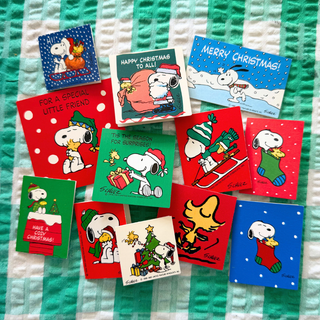 Vintage Peanuts / Snoopy Tiny Christmas Gift Tag (90s/00s)