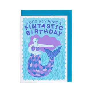 Fintastic Birthday - Greeting Card (Risograph)